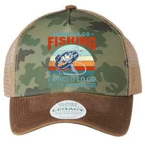 Born To Go Fishing Forced School Funny Legacy Tie Dye Trucker Hat