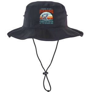 Born To Go Fishing Forced School Funny Legacy Cool Fit Booney Bucket Hat