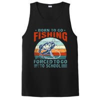 Born To Go Fishing Forced School Funny PosiCharge Competitor Tank