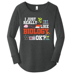 Biology Teacher Gift Science Student Biology Women's Perfect Tri Tunic Long Sleeve Shirt