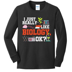 Biology Teacher Gift Science Student Biology Kids Long Sleeve Shirt