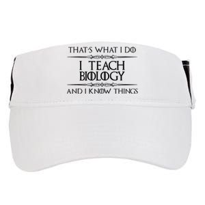 Biology Teacher Gifts I Teach Biology Know Things Funny Adult Drive Performance Visor