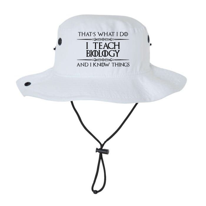 Biology Teacher Gifts I Teach Biology Know Things Funny Legacy Cool Fit Booney Bucket Hat