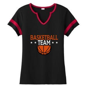 Basketball Team Gift For Basketball Player Sport Team Ladies Halftime Notch Neck Tee