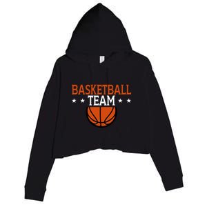 Basketball Team Gift For Basketball Player Sport Team Crop Fleece Hoodie