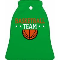 Basketball Team Gift For Basketball Player Sport Team Ceramic Bell Ornament