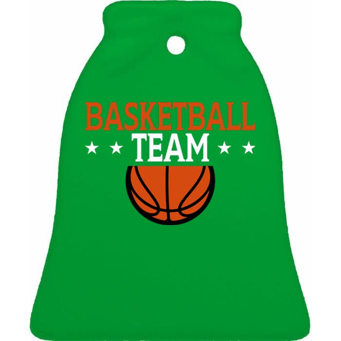 Basketball Team Gift For Basketball Player Sport Team Ceramic Bell Ornament