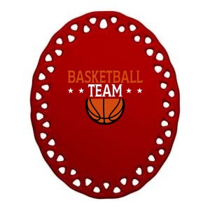 Basketball Team Gift For Basketball Player Sport Team Ceramic Oval Ornament