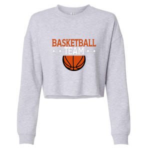 Basketball Team Gift For Basketball Player Sport Team Cropped Pullover Crew