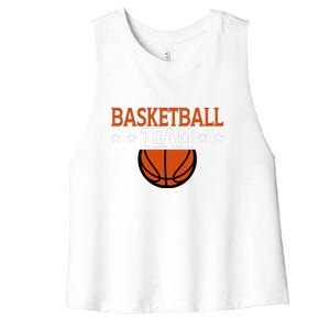 Basketball Team Gift For Basketball Player Sport Team Women's Racerback Cropped Tank