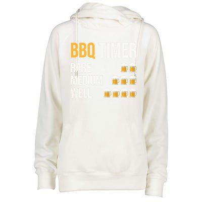 Bbq Timer Grilling Barbecue Grill Barbecue Gift Womens Funnel Neck Pullover Hood