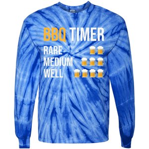 Bbq Timer Grilling Barbecue Grill Barbecue Gift Tie-Dye Long Sleeve Shirt