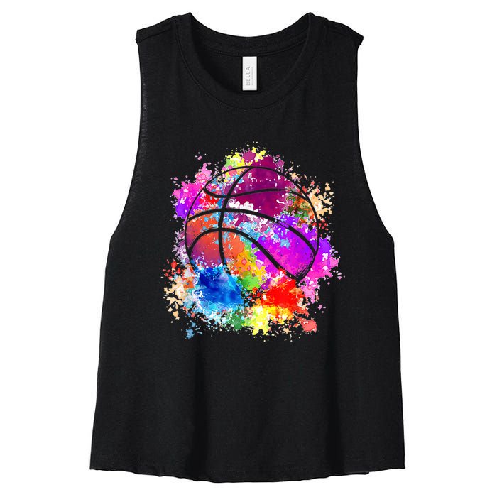 Basketball Teenagers Girls Teens Wo Baller Dunking Women's Racerback Cropped Tank