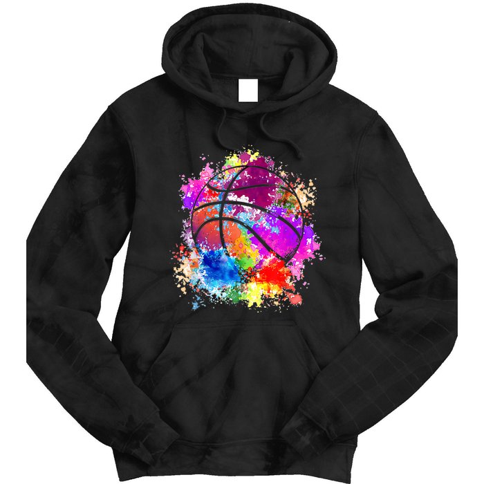 Basketball Teenagers Girls Teens Wo Baller Dunking Tie Dye Hoodie