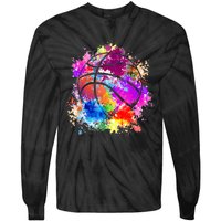 Basketball Teenagers Girls Teens Wo Baller Dunking Tie-Dye Long Sleeve Shirt