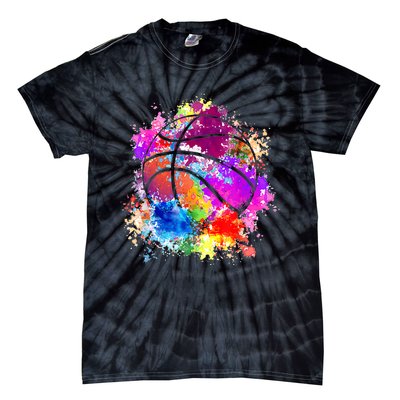 Basketball Teenagers Girls Teens Wo Baller Dunking Tie-Dye T-Shirt