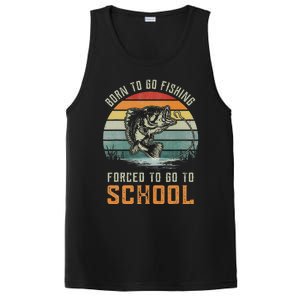 Born To Go Fishing Forced To Go To School Fisherman PosiCharge Competitor Tank