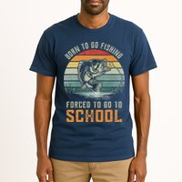 Born To Go Fishing Forced To Go To School Fisherman Tall T-Shirt