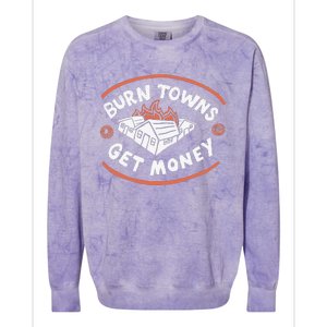 Burn Towns Get Money Colorblast Crewneck Sweatshirt