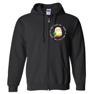 Beware The Green Cheek Conure Full Zip Hoodie