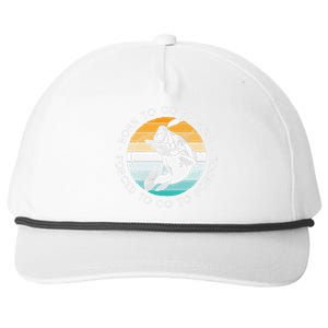 Born To Go Fishing Forced To Go To School Funny Fishing Snapback Five-Panel Rope Hat