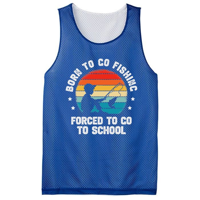 Born To Go Fishing Forced School Fiching Mesh Reversible Basketball Jersey Tank