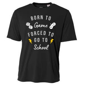 Born To Game Forced To Go To School Gamer Cooling Performance Crew T-Shirt