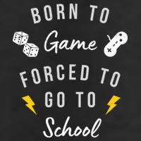 Born To Game Forced To Go To School Gamer Golf Towel
