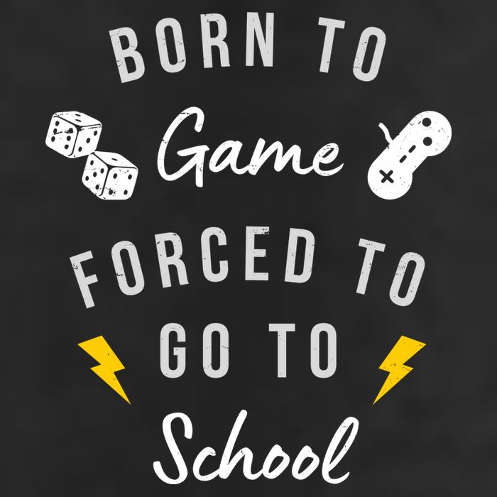 Born To Game Forced To Go To School Gamer Golf Towel