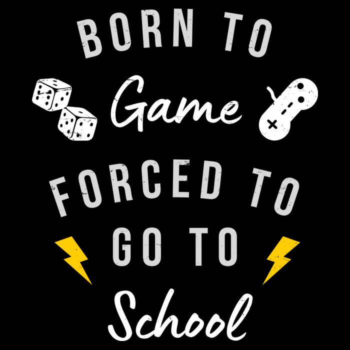 Born To Game Forced To Go To School Gamer Short Acrylic Beanie
