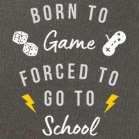 Born To Game Forced To Go To School Gamer Cotton Canvas Backpack