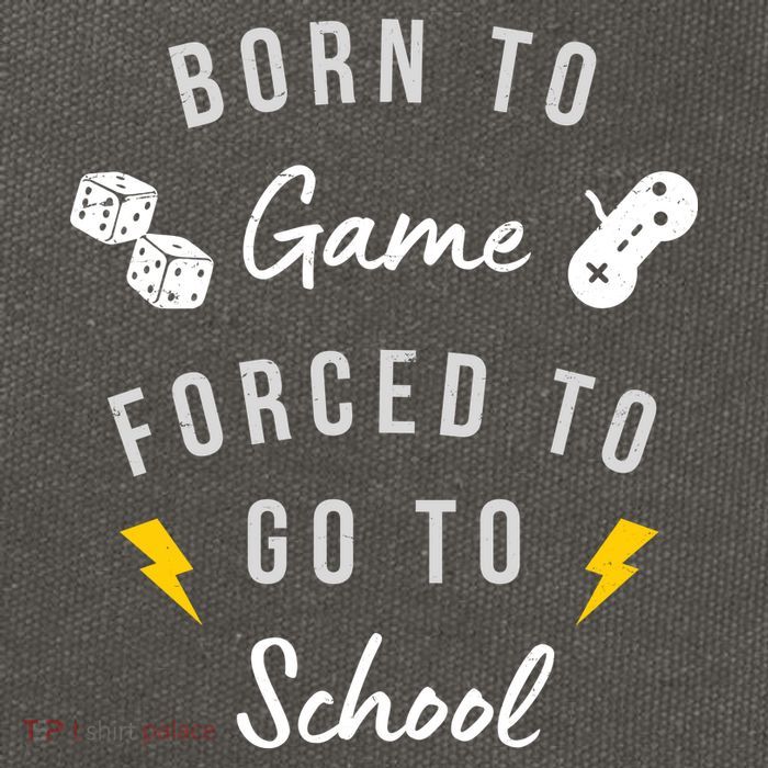 Born To Game Forced To Go To School Gamer Cotton Canvas Backpack
