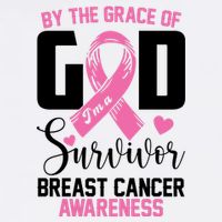 By The Grace God Im A Survivor Breast Cancer Awareness Doggie Tank
