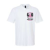 By The Grace God Im A Survivor Breast Cancer Awareness Softstyle Adult Sport Polo