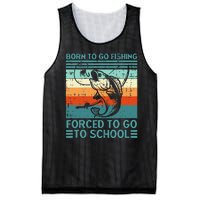 Born To Go Fishing Forced School Funny Mesh Reversible Basketball Jersey Tank