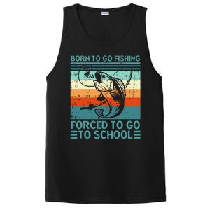 Born To Go Fishing Forced School Funny PosiCharge Competitor Tank