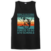 Born To Go Fishing Forced School Funny PosiCharge Competitor Tank