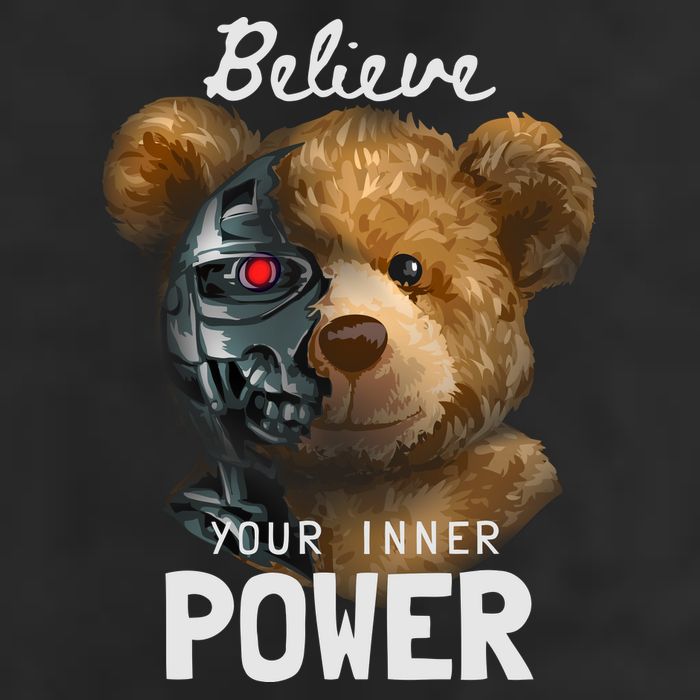Bear Toy Half Robot Cool Comfort Performance Bucket Hat