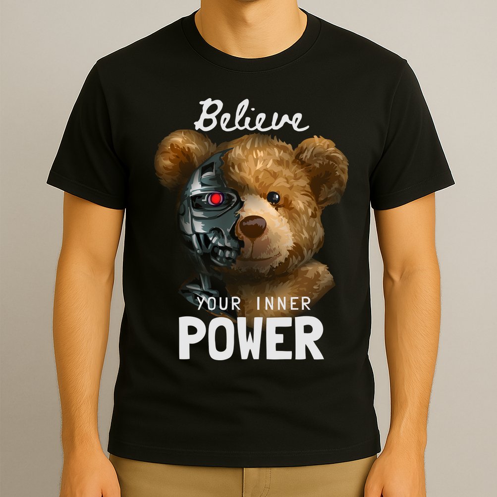 Bear Toy Half Robot T-Shirt