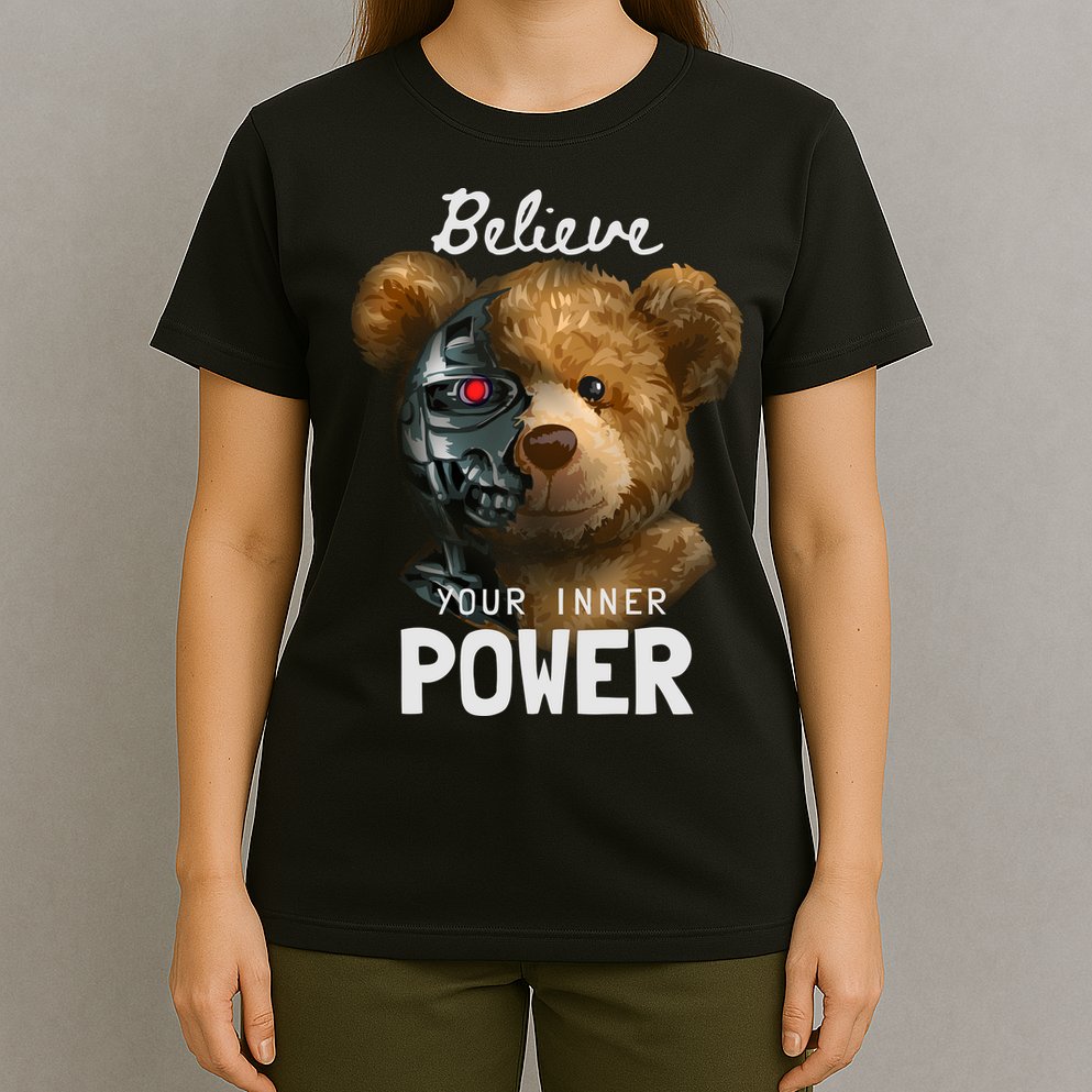 Bear Toy Half Robot T-Shirt