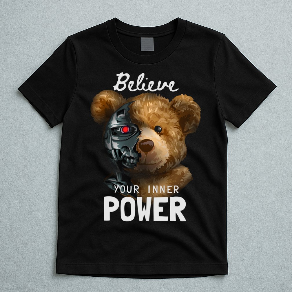 Bear Toy Half Robot T-Shirt
