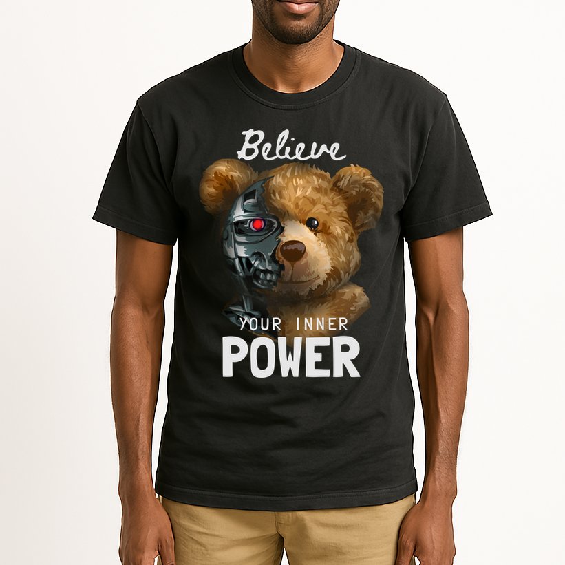 Bear Toy Half Robot Tall T-Shirt