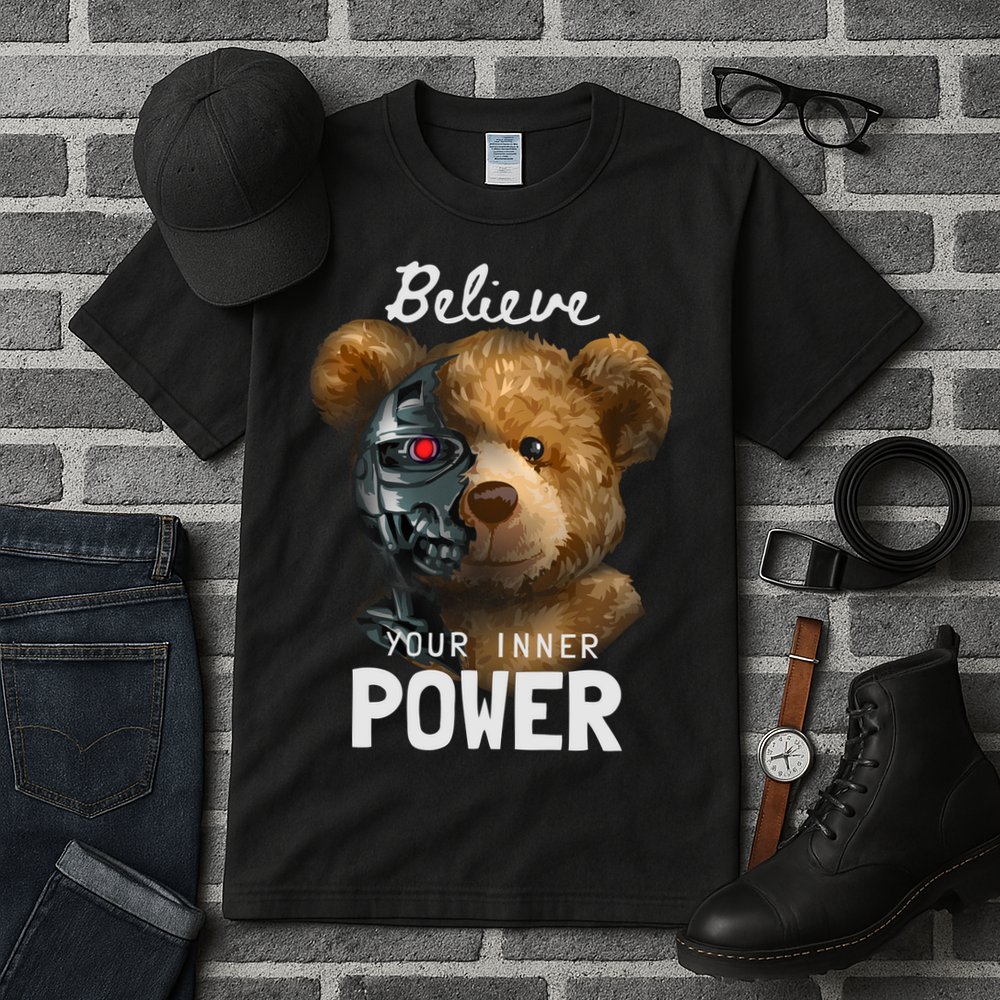 Bear Toy Half Robot Tall T-Shirt