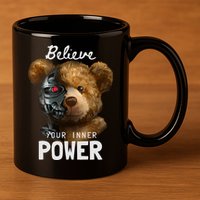 Bear Toy Half Robot 11oz C Handle Ceramic Mug