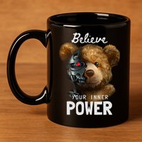 Bear Toy Half Robot 11oz C Handle Ceramic Mug