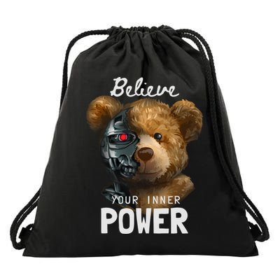 Bear Toy Half Robot Drawstring Bag