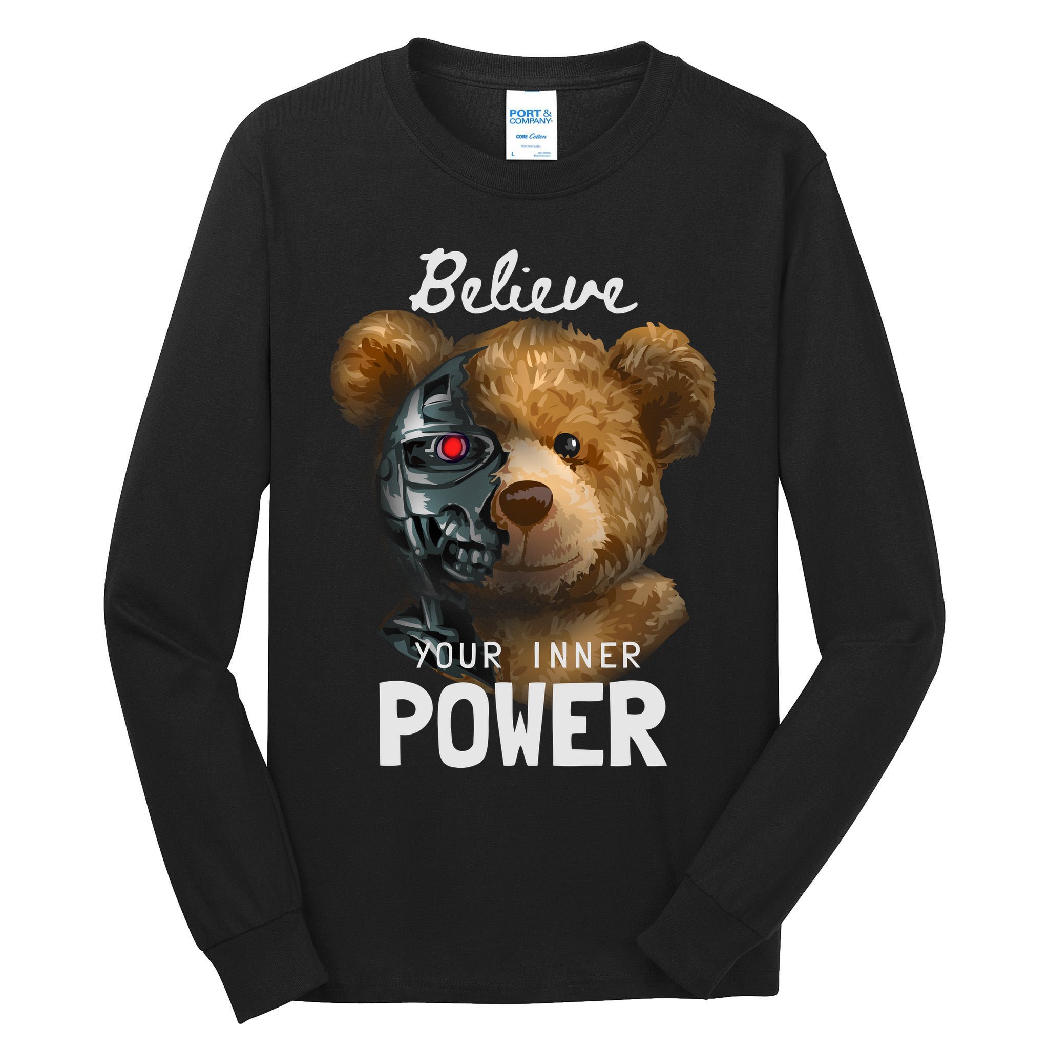 Bear Toy Half Robot Tall Long Sleeve T-Shirt