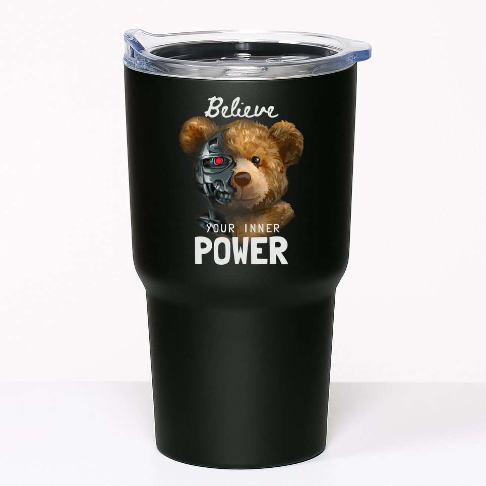 Bear Toy Half Robot Tumbler