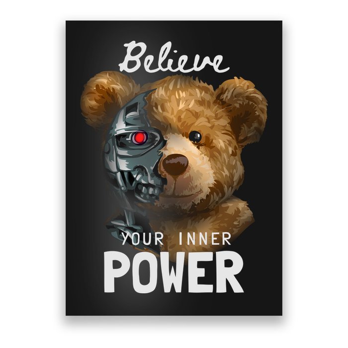 Bear Toy Half Robot Poster