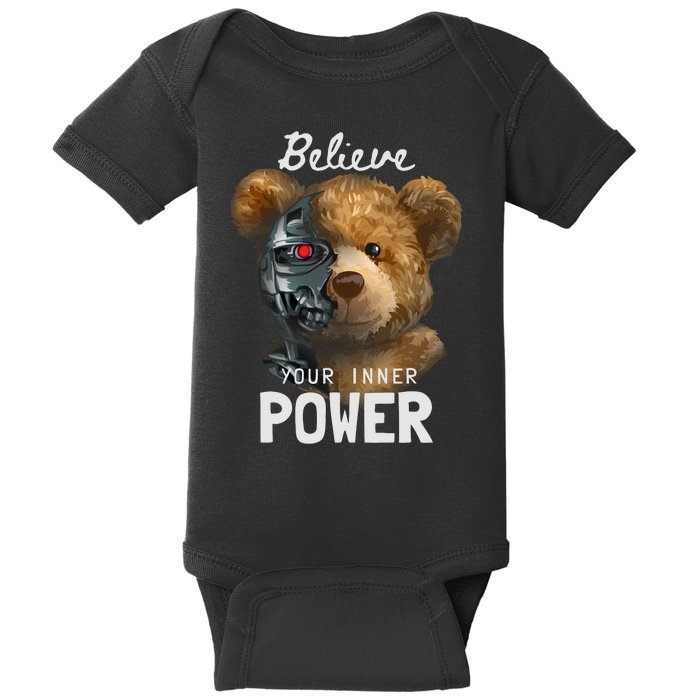 Bear Toy Half Robot Baby Bodysuit